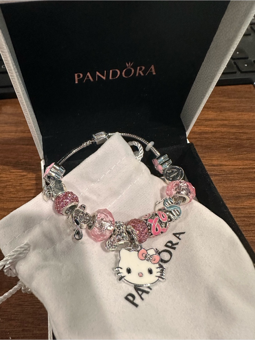 Silver Hello Kitty Charm Bracelet - 111